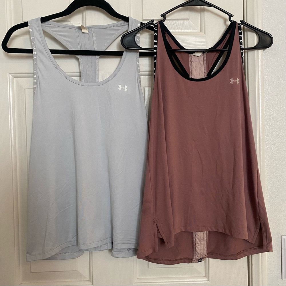 Under Armour Women's Tank Tops - Light blue and Mauve